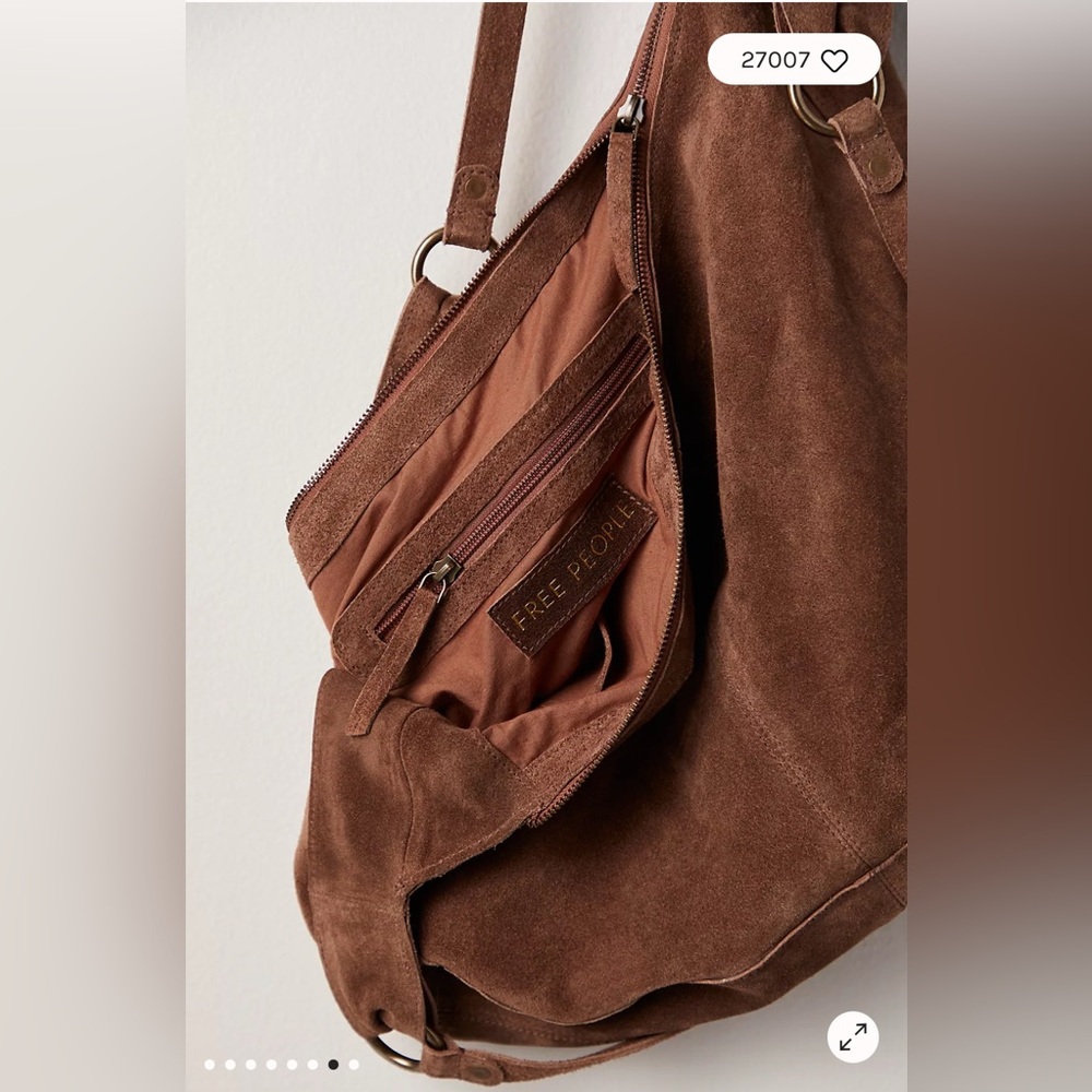 Free People Brown Suede Hobo Bag - Picture 2 of 4